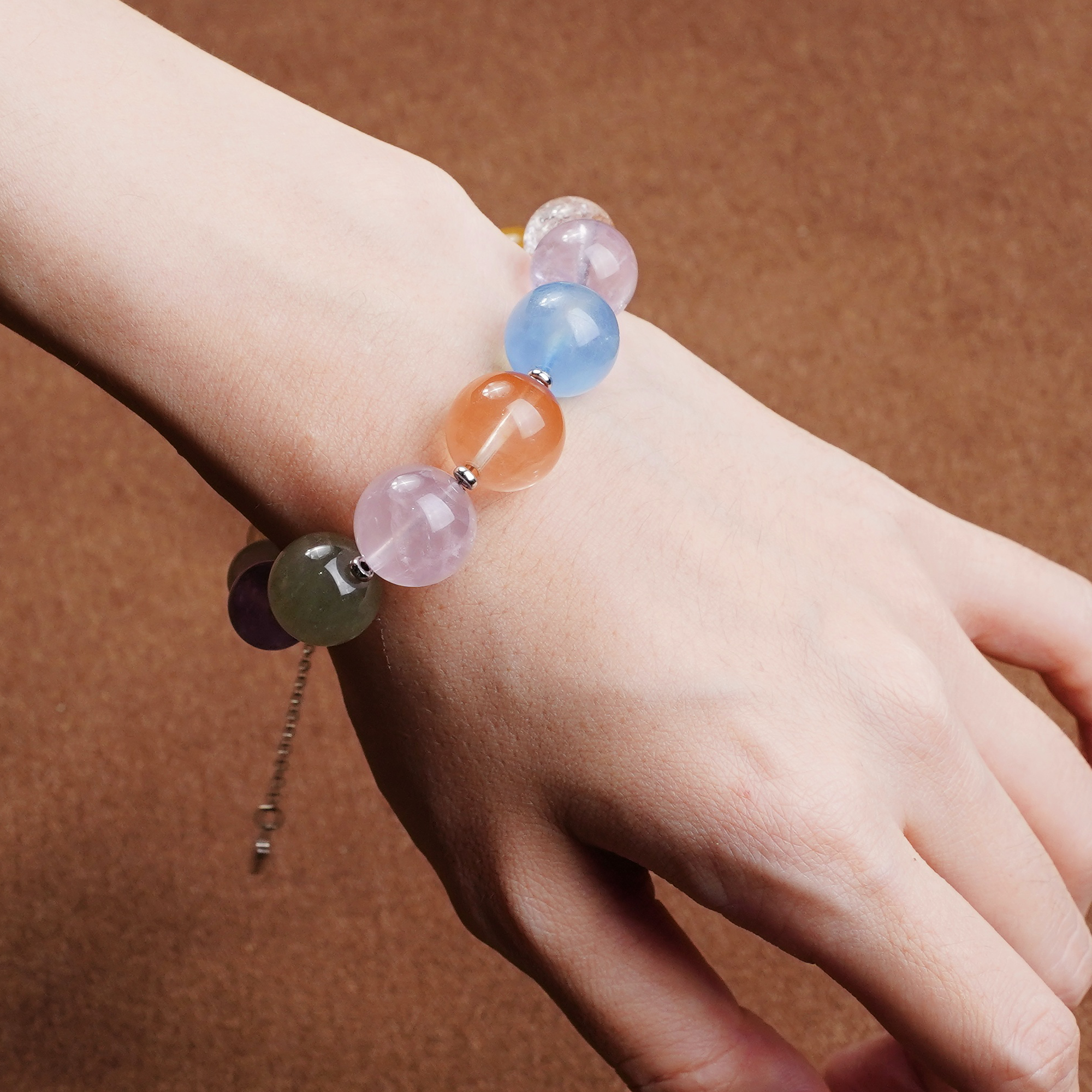 Colorful Sugar Beads Rainbow Crystal Bracelet