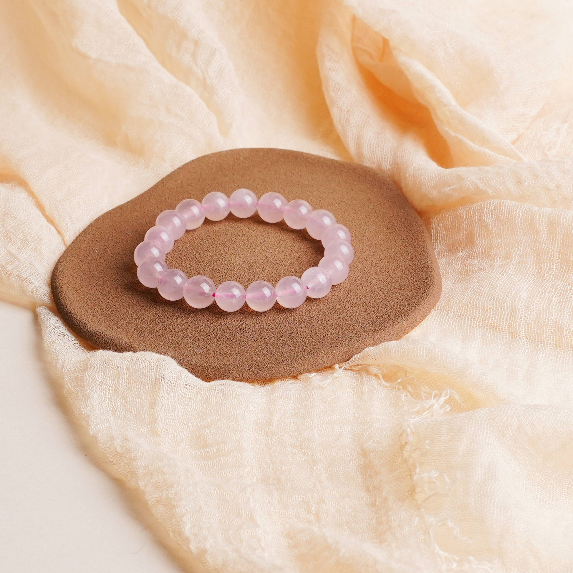 Heart Chakra Madagascar Rose Quartz Bracelet