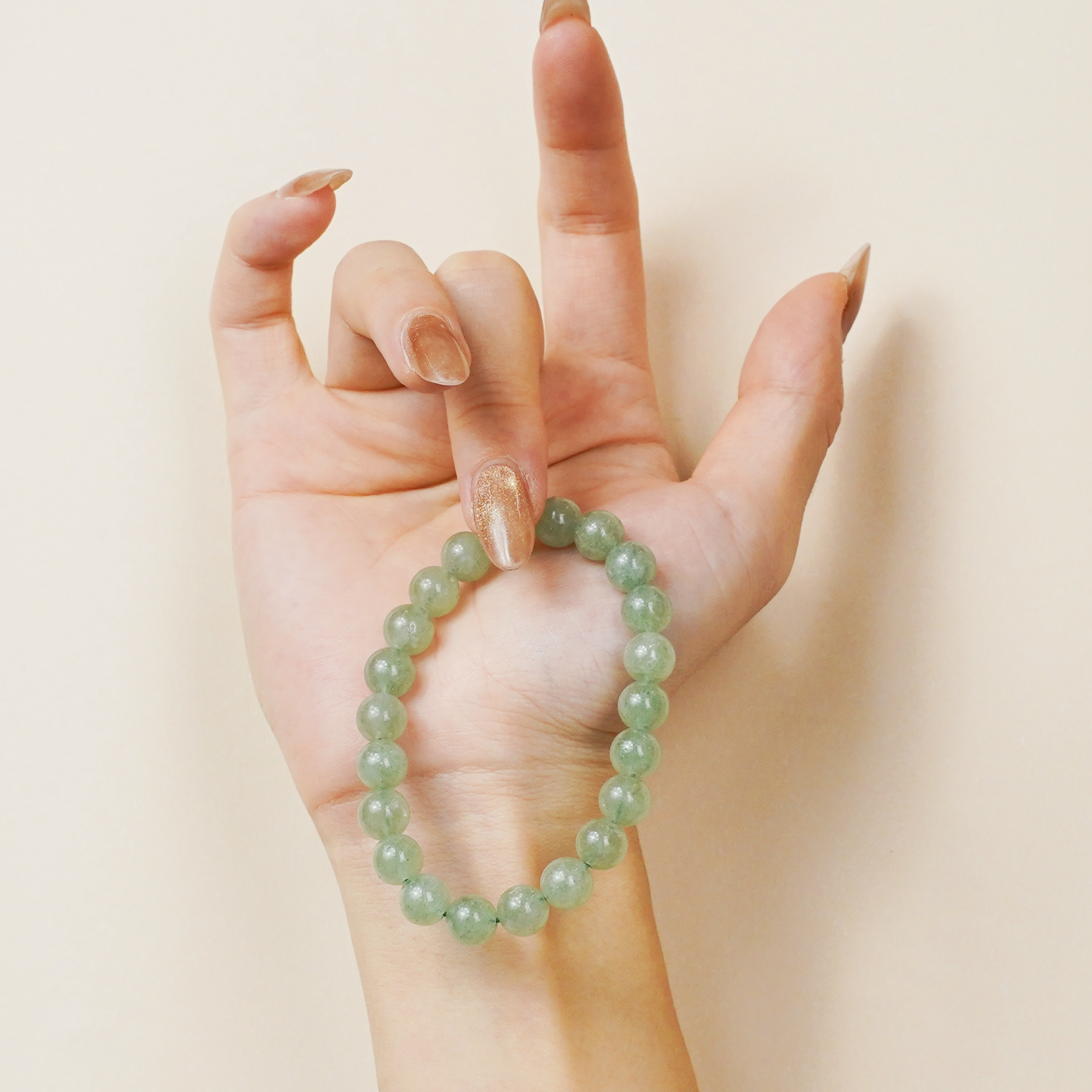 Heart Chakra Green Strawberry Quartz Bracelet