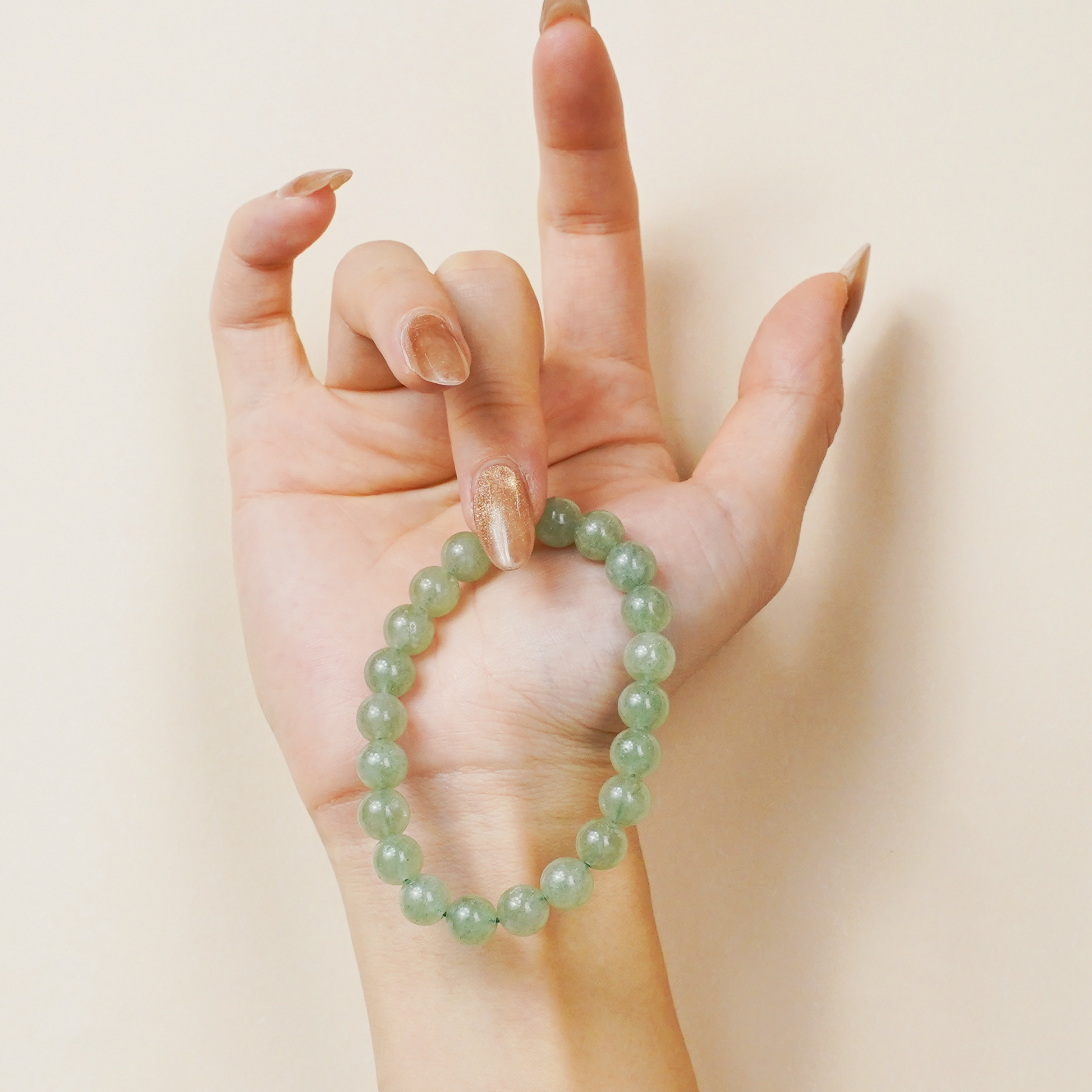 Heart Chakra Green Strawberry Quartz Bracelet