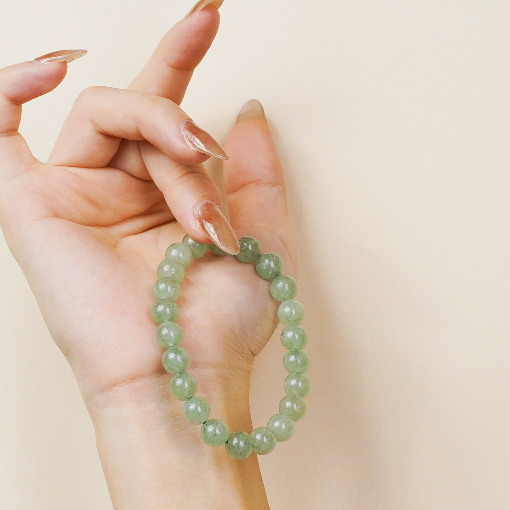 Heart Chakra Green Strawberry Quartz Bracelet