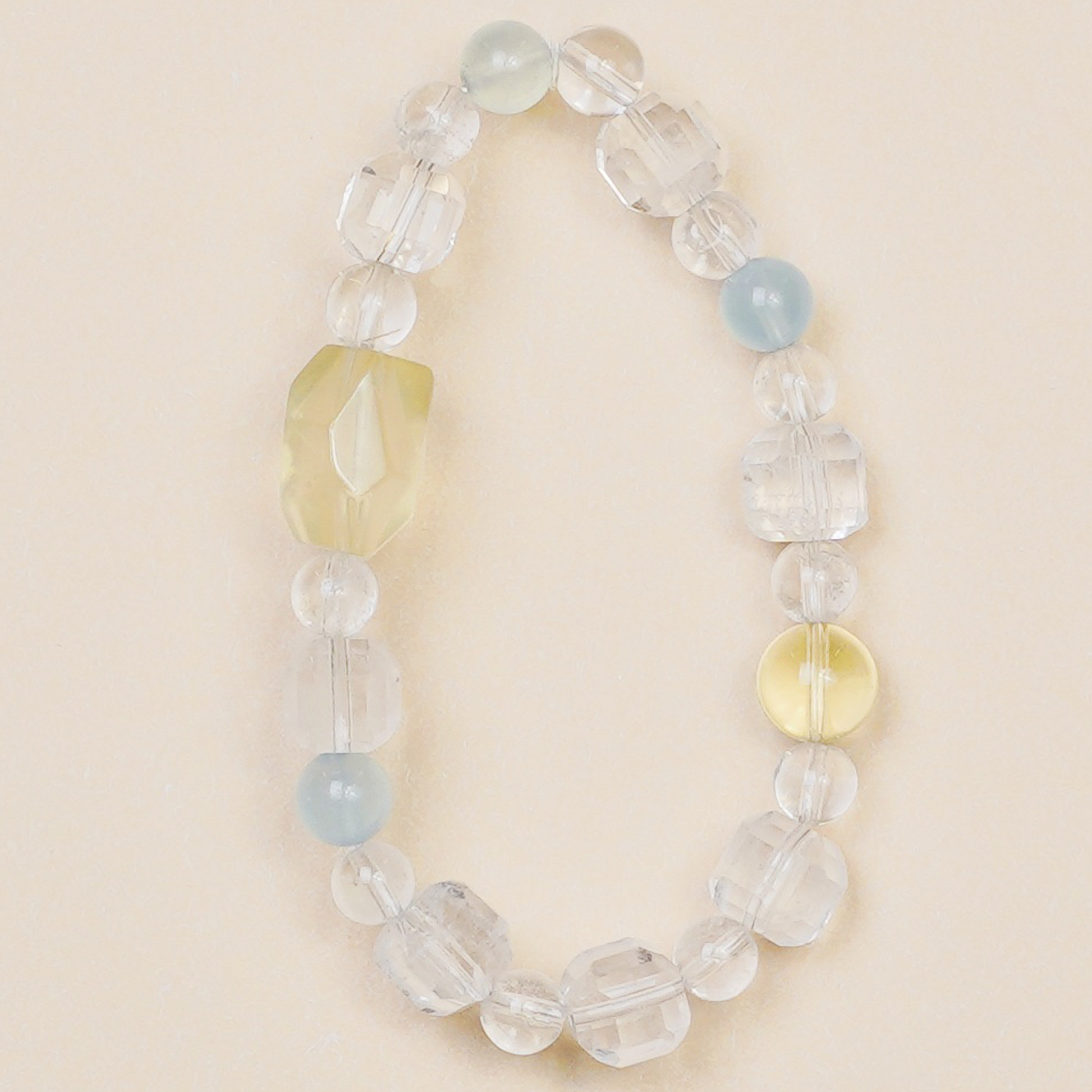 Icy Morning Light Clear Crystal Combination Bracelet