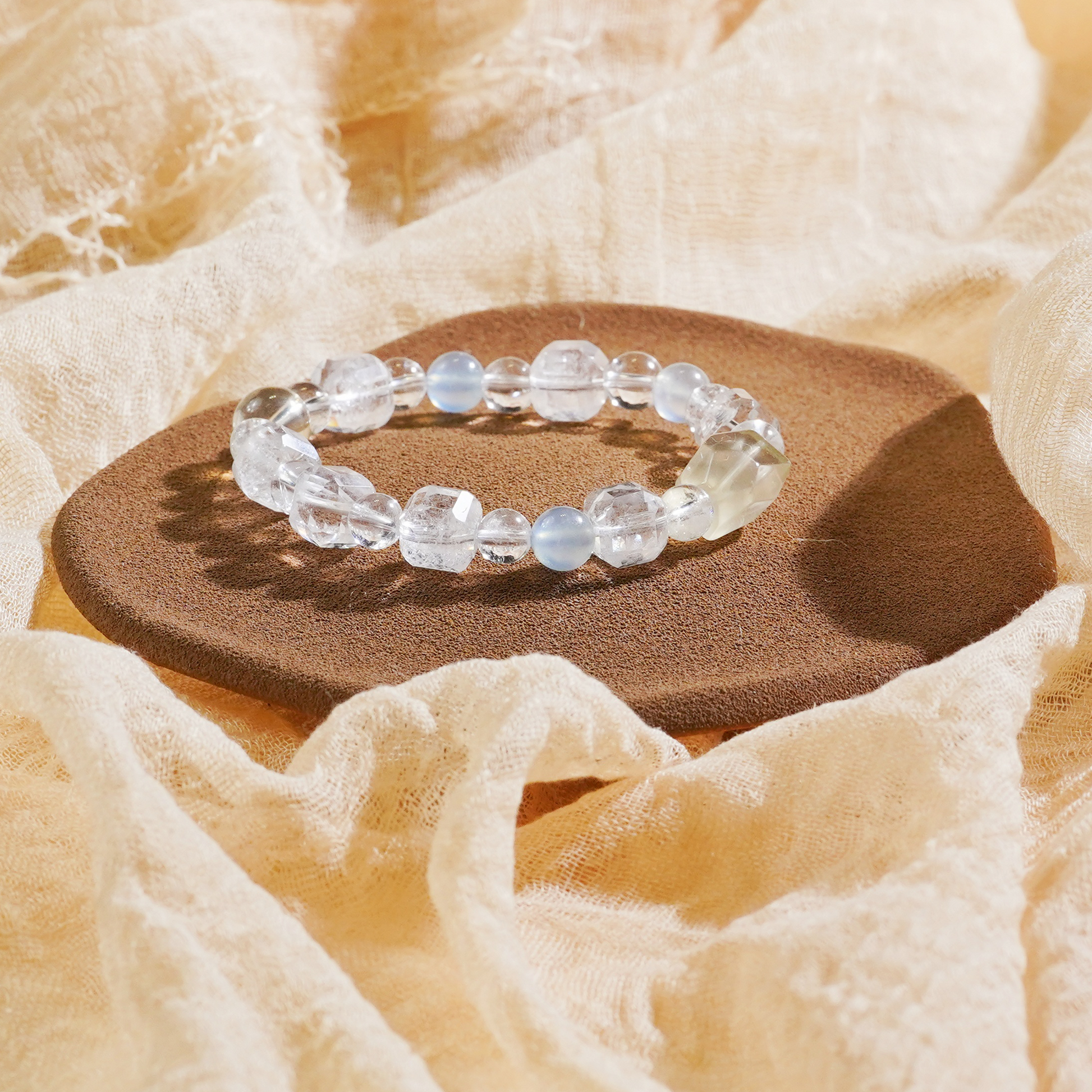 Icy Morning Light Clear Crystal Combination Bracelet