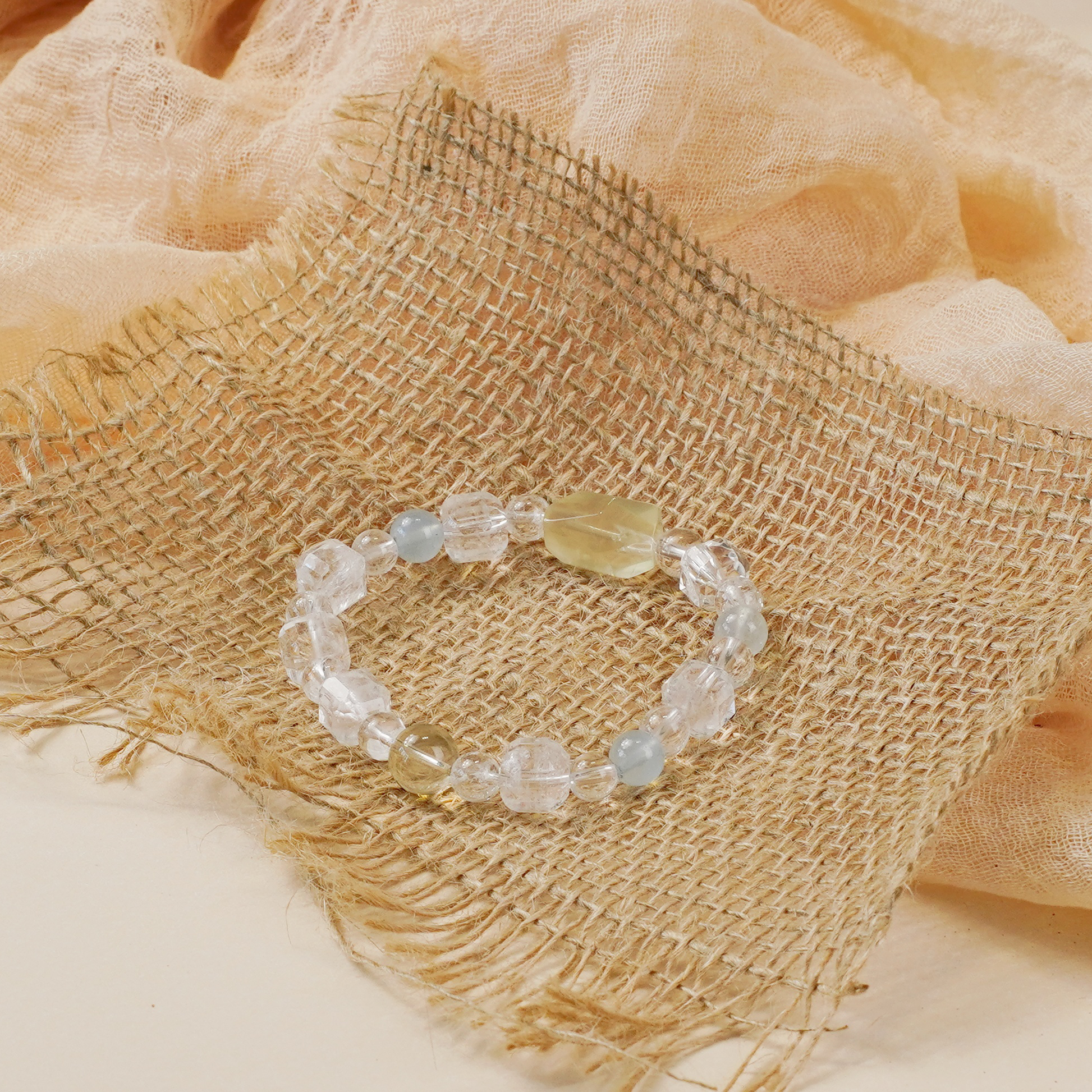 Icy Morning Light Clear Crystal Combination Bracelet