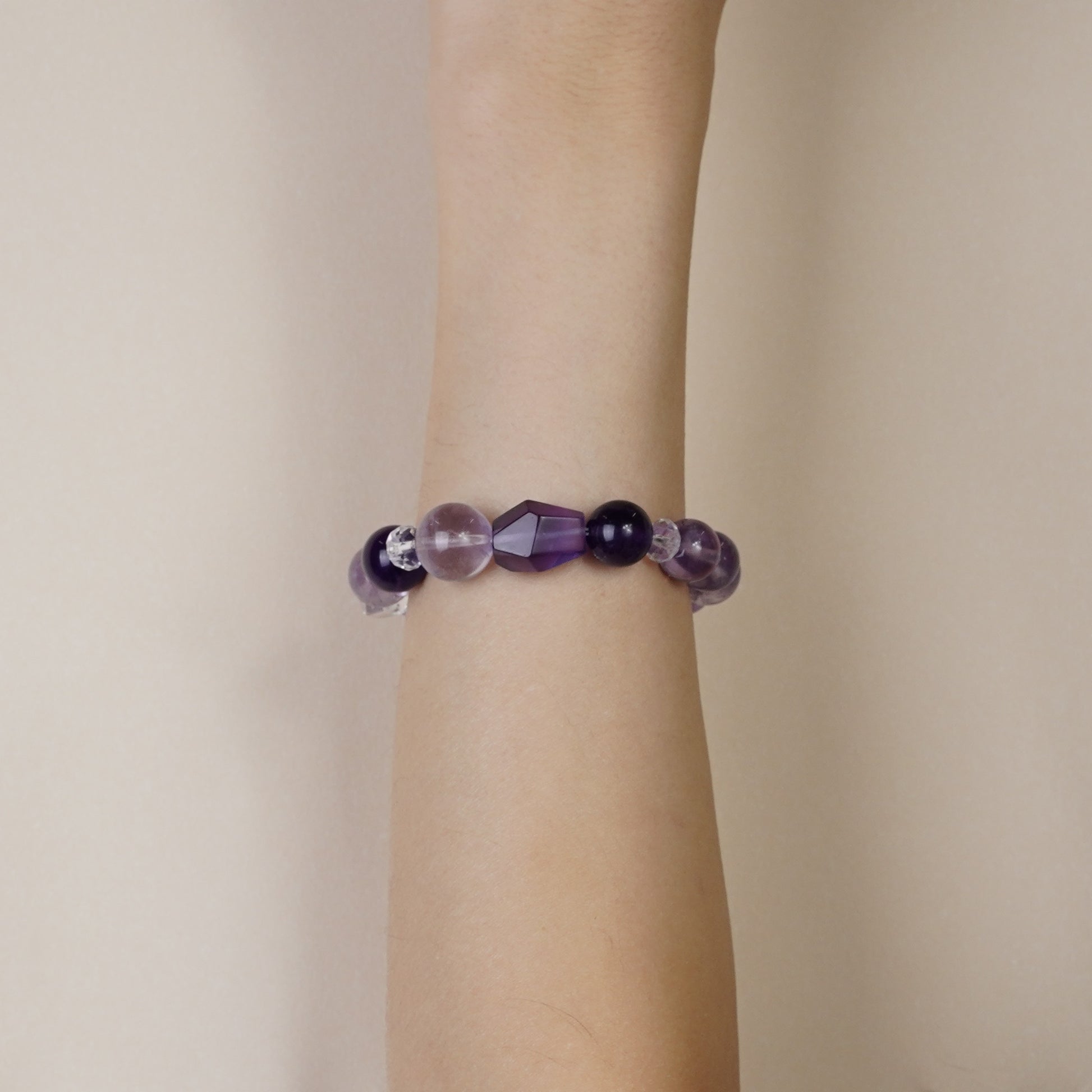 Purple Domain Columnar Awn Barrel-shaped Amethyst Bracelet