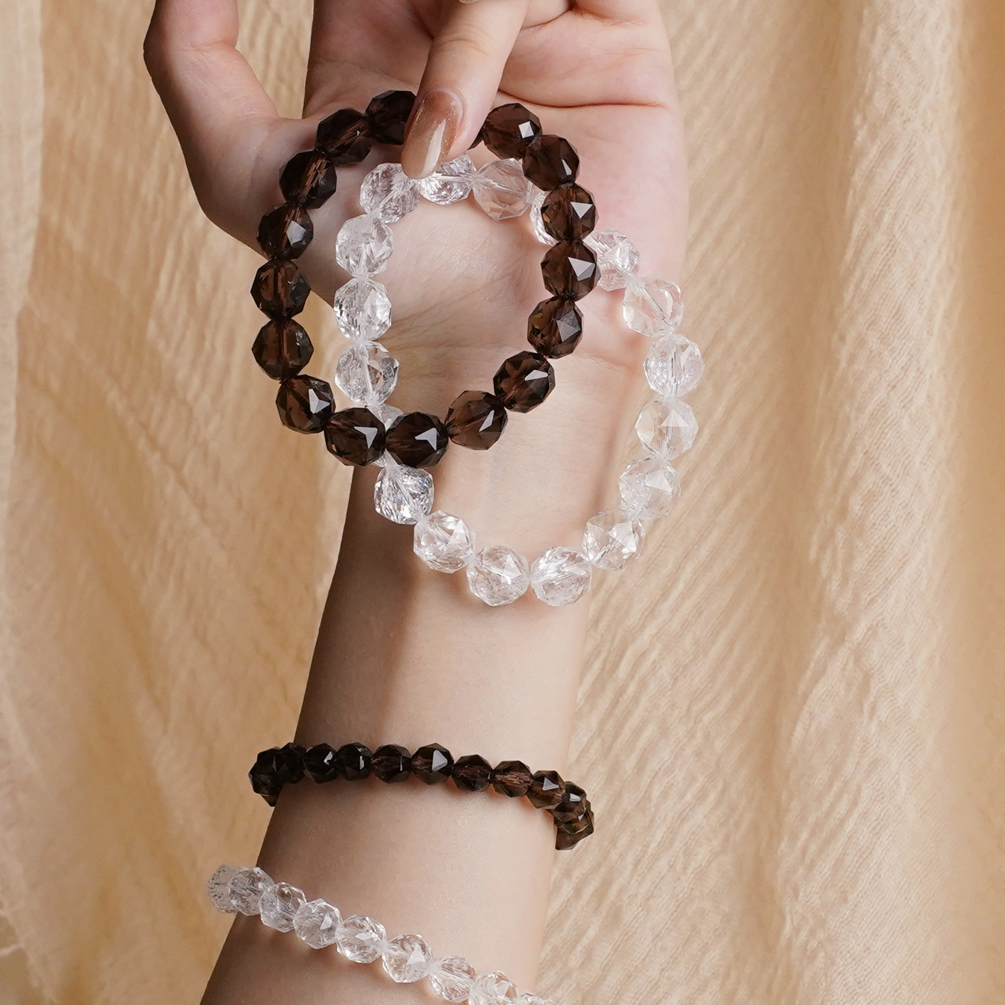 White Diamond Clear Crystal Bracelet (Couples Edition)