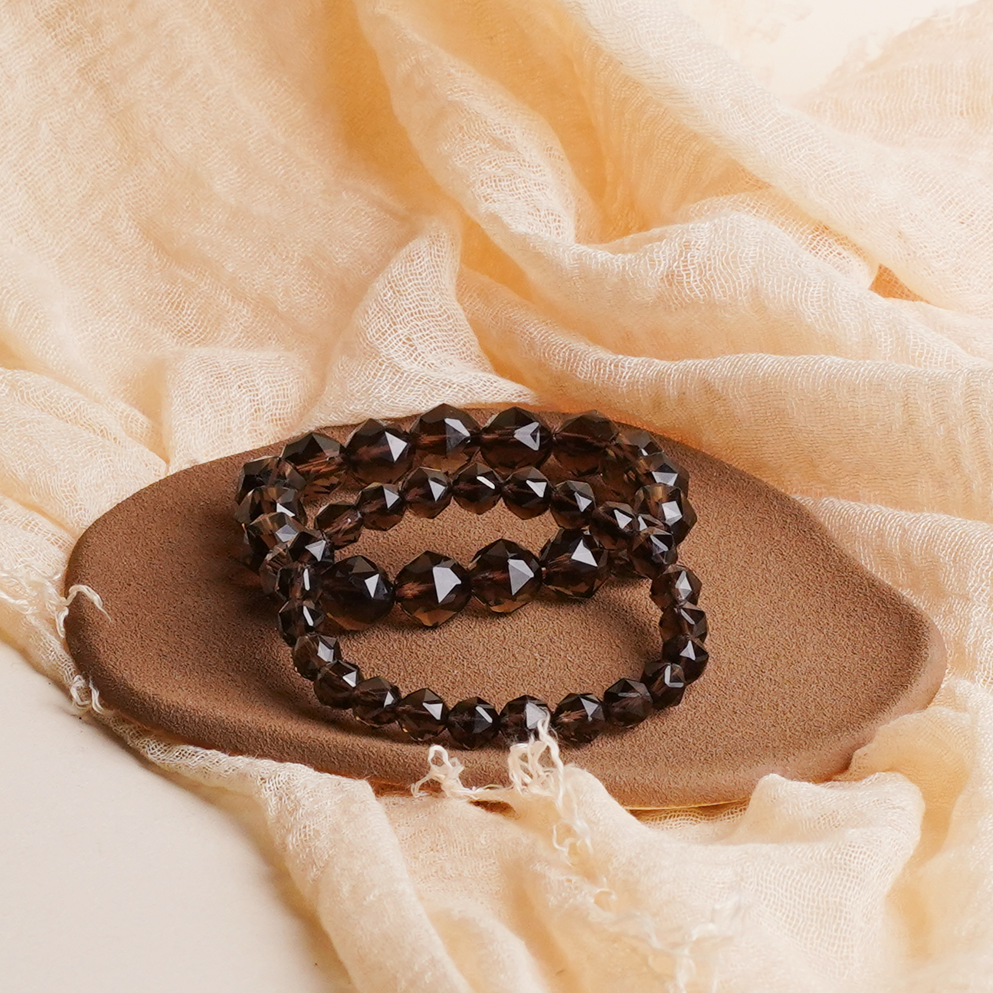 Black Diamond Smoky Quartz Bracelet